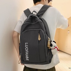 跨境雙肩包男 2023新款日系元素ins學生書包復古港風旅行女背包