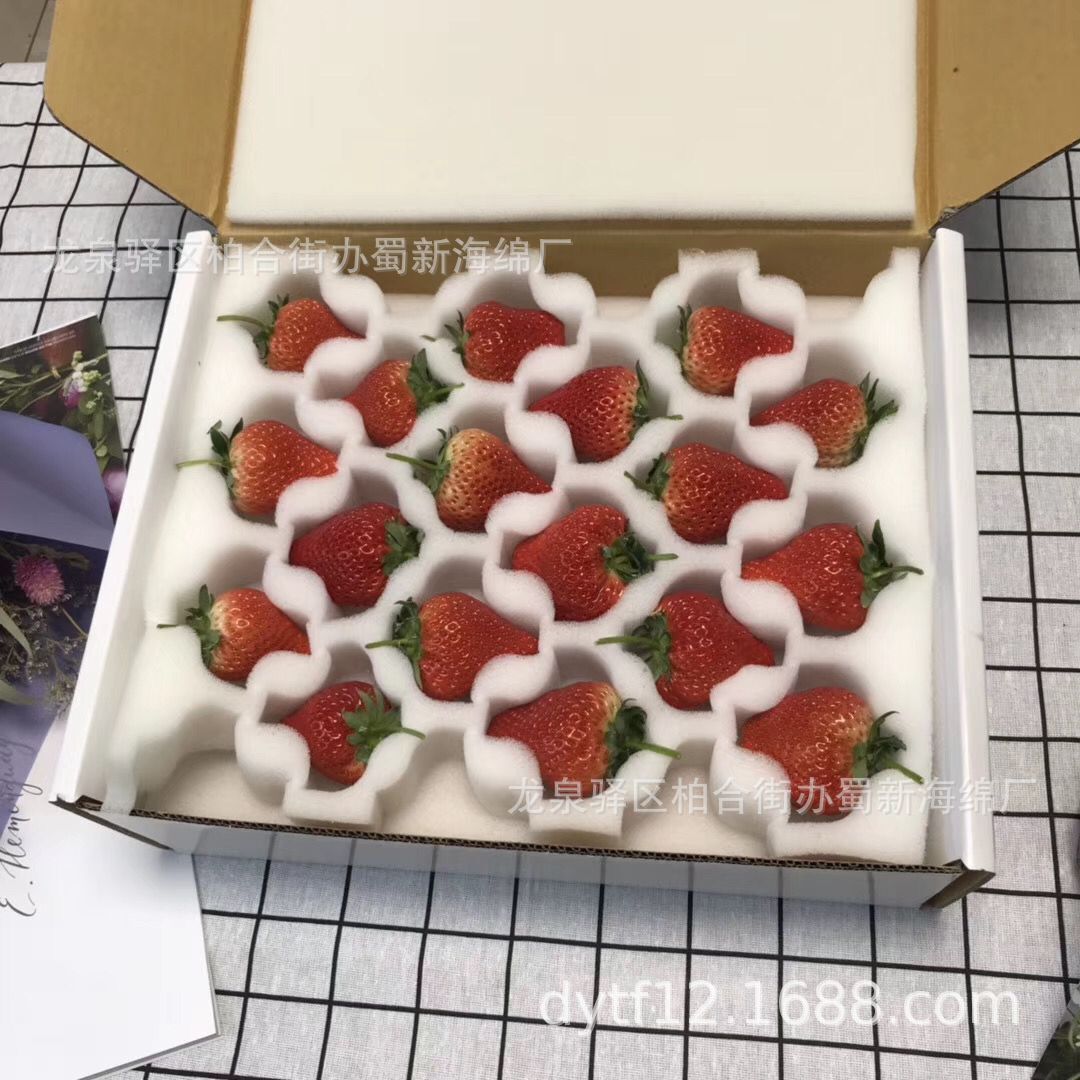 草莓海绵托包装/草莓泡沫托包装/草莓海绵托内衬/草莓专用海绵托