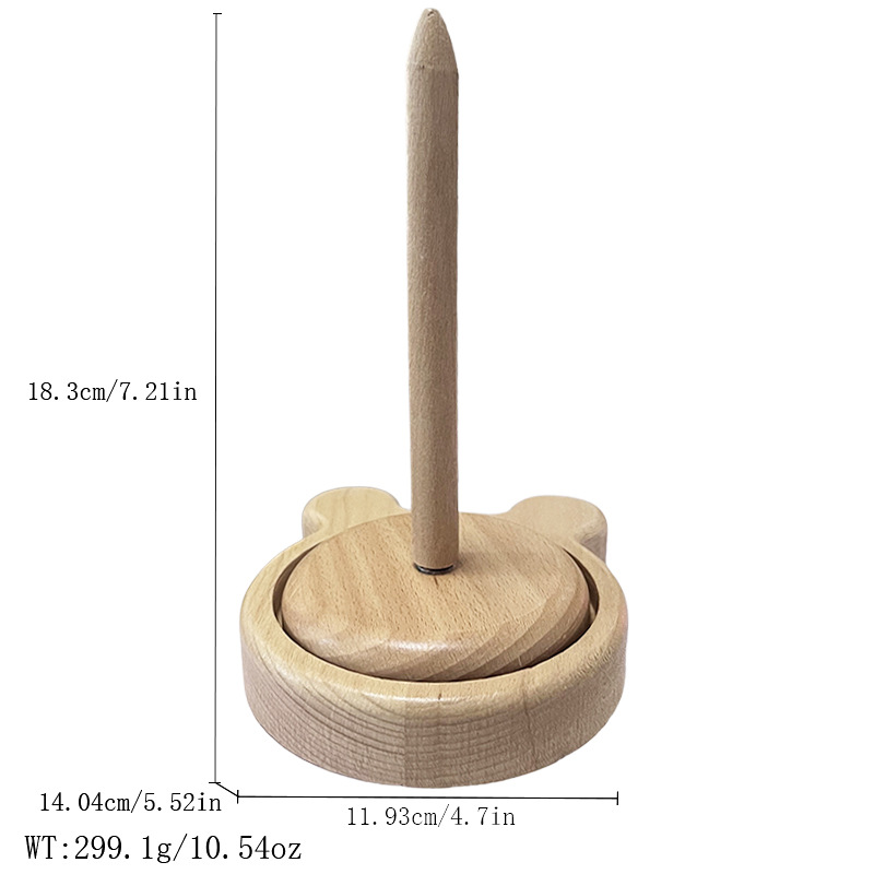 Herramienta de bobinado de lana Suéter de tejido de eje de lana de haya Herramienta de tejido de ganchillo Bolsa de bobinado de lana de almacenamiento a mano