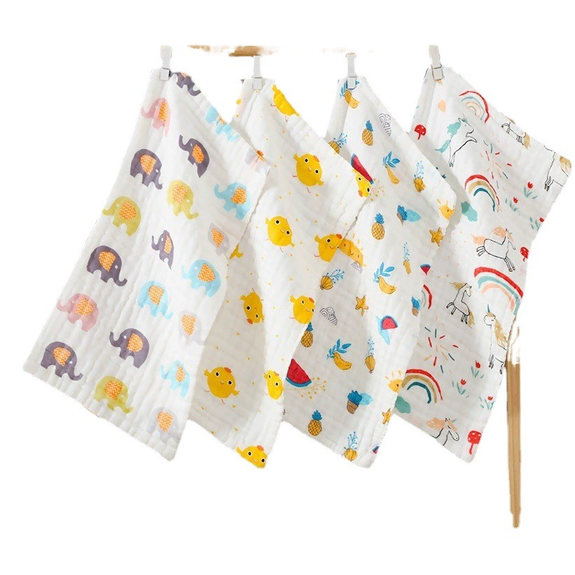 Малые марлевые маленькие квадратные полотенца шесть слоев хлопчатобумажного типа