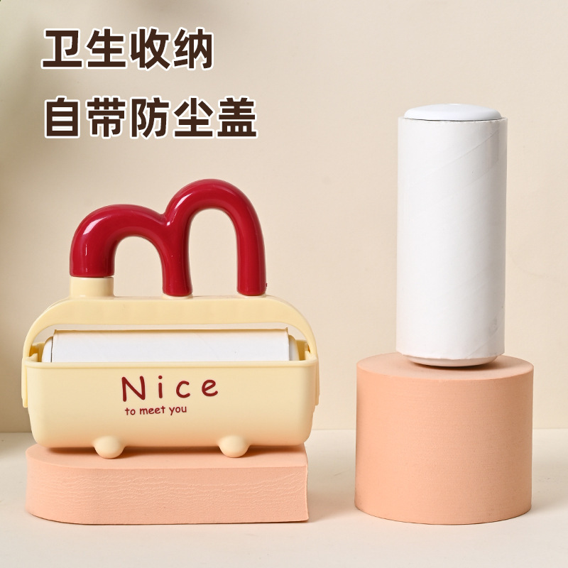 创意滚筒粘毛器家用衣物床单粘毛可撕式滚毛粘创意轻奢宠物沾毛器|undefined