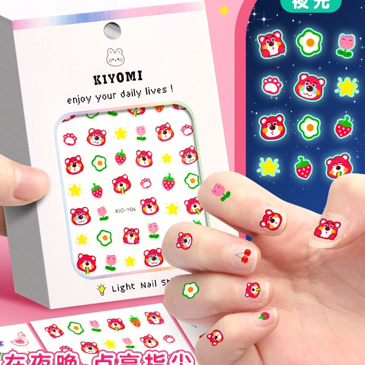 Luminous Nail Stickers for Kidsren and Girls Waterproof Long-Lasting Tattoo Stickers Baby Nail Art Stickers Princess Toenail Stickers Website