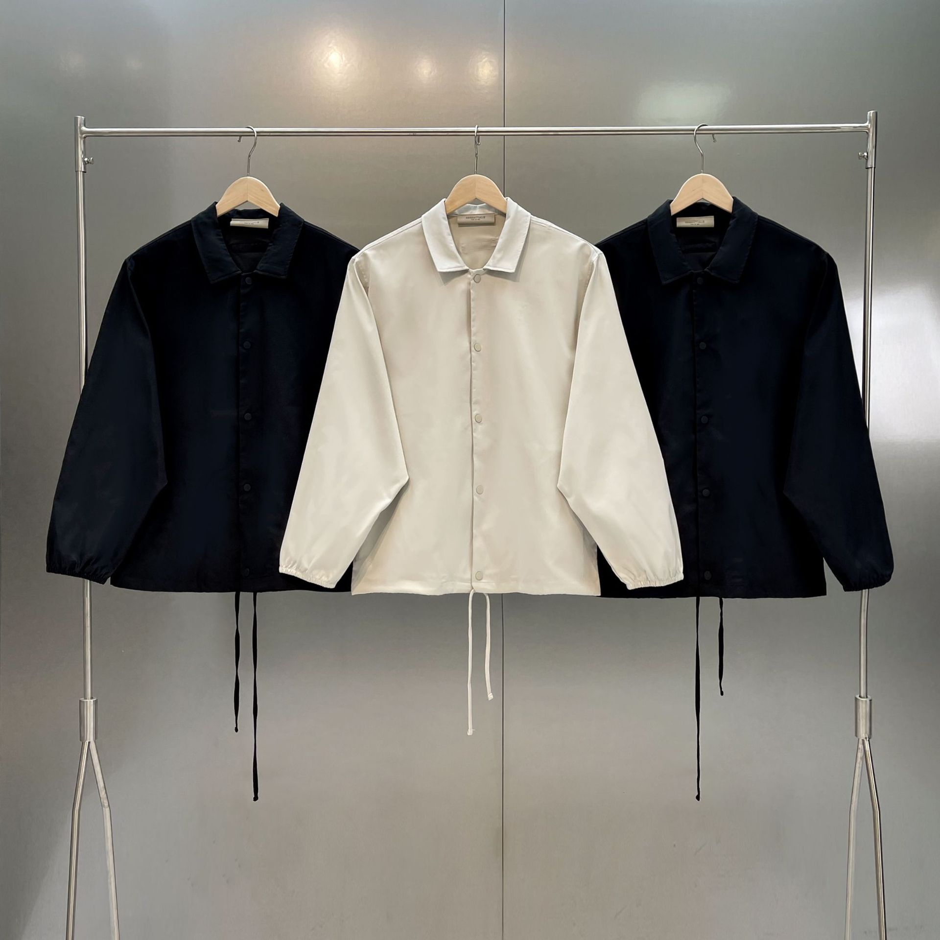 FEAR OFGOD ESSENTIALS Nylon Windbreaker, Woven Baseball Uniform, Coach Jacket, Men's and Women's Outerwear