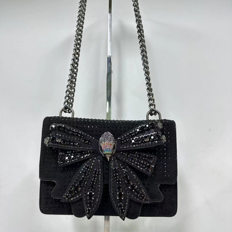 Bow Knot Mini Bag Banquet Fashion Women's Bag Sparkling Sweet Shoulder Crossbody Chain Bag Princess Girl Stylish Handbag - Thumbnail 2