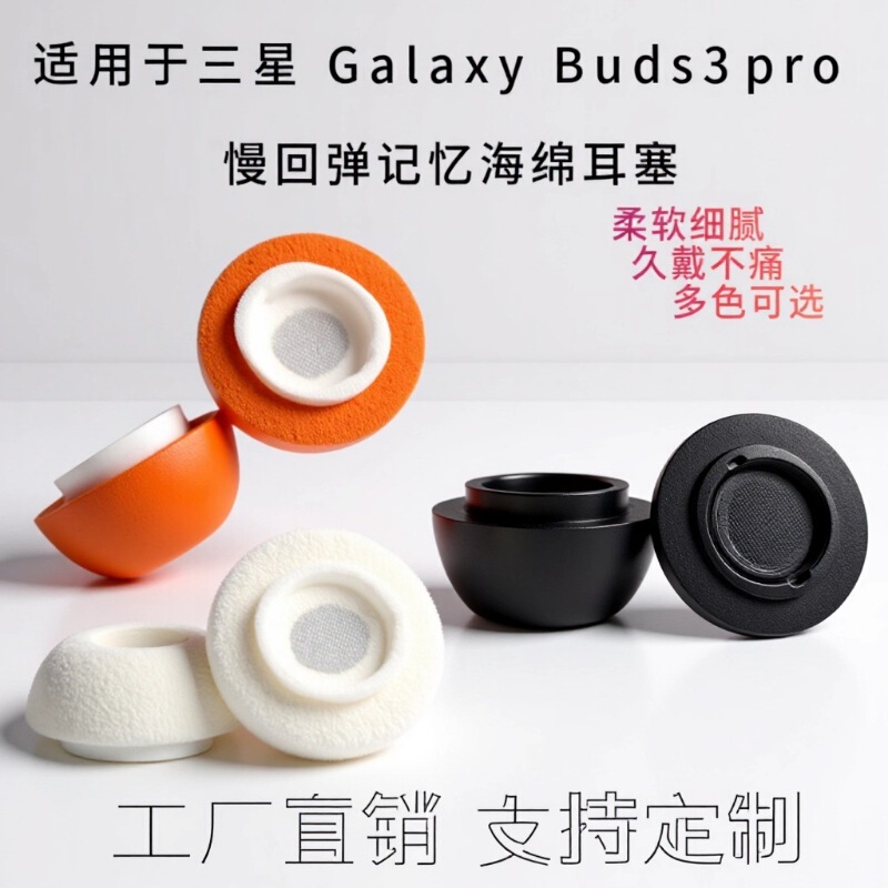 Suitable for Samsung Galaxy Buds3Pro Slow Rebound Memory Foam Earplugs Noise Reduction Soundproof Earmuffs Ear Caps