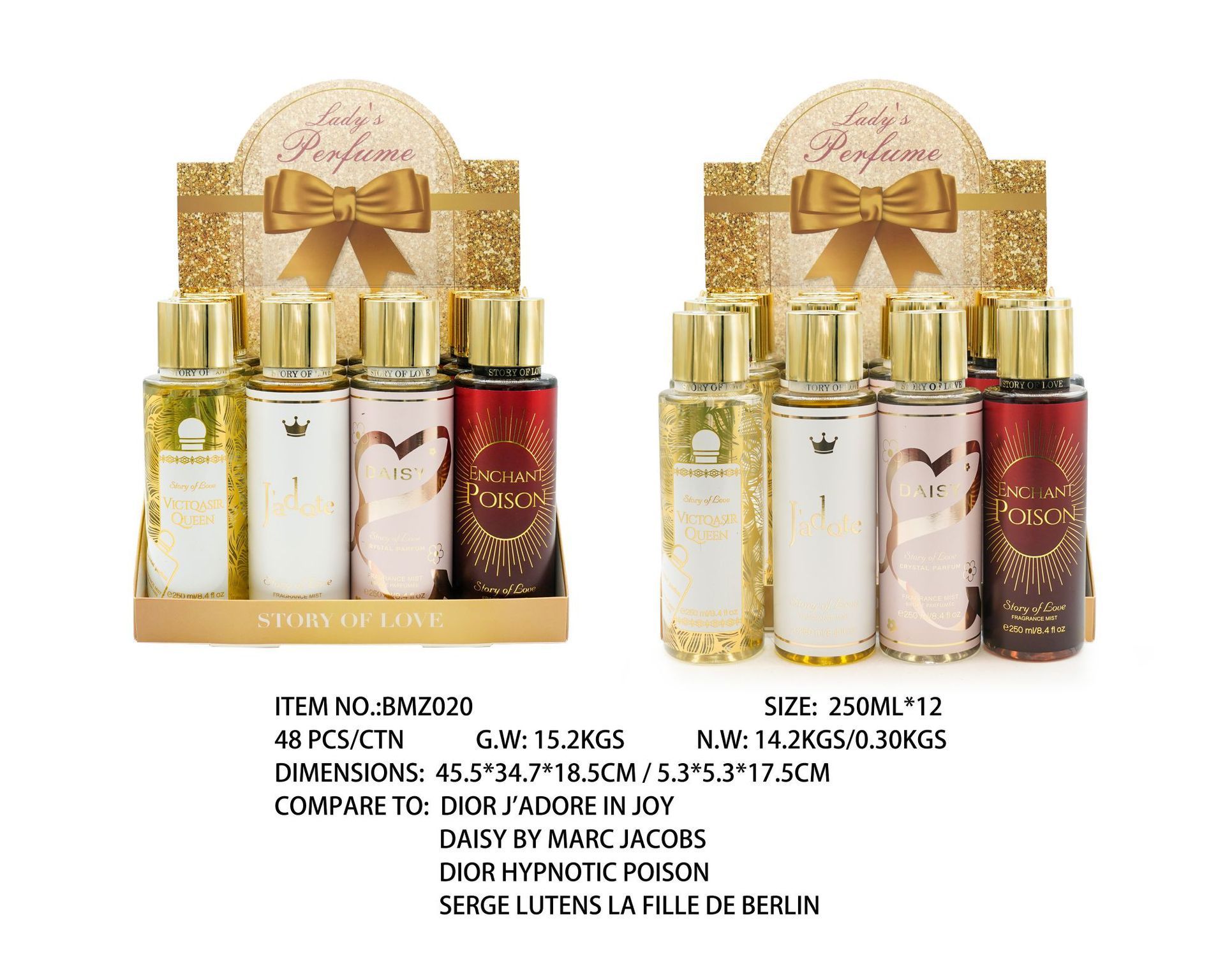 Perfume para mujeres 250ml spray corporal comercio exterior sudeste asiático sudamericano fragrancia para hombres estand paquete de muestra especial image 26