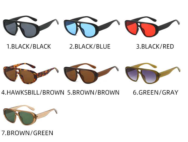 Trendy Aviator Toad Frame Sunglasses Retro High End Large Frame Anti Ultraviolet Sunglasses_voghion.com