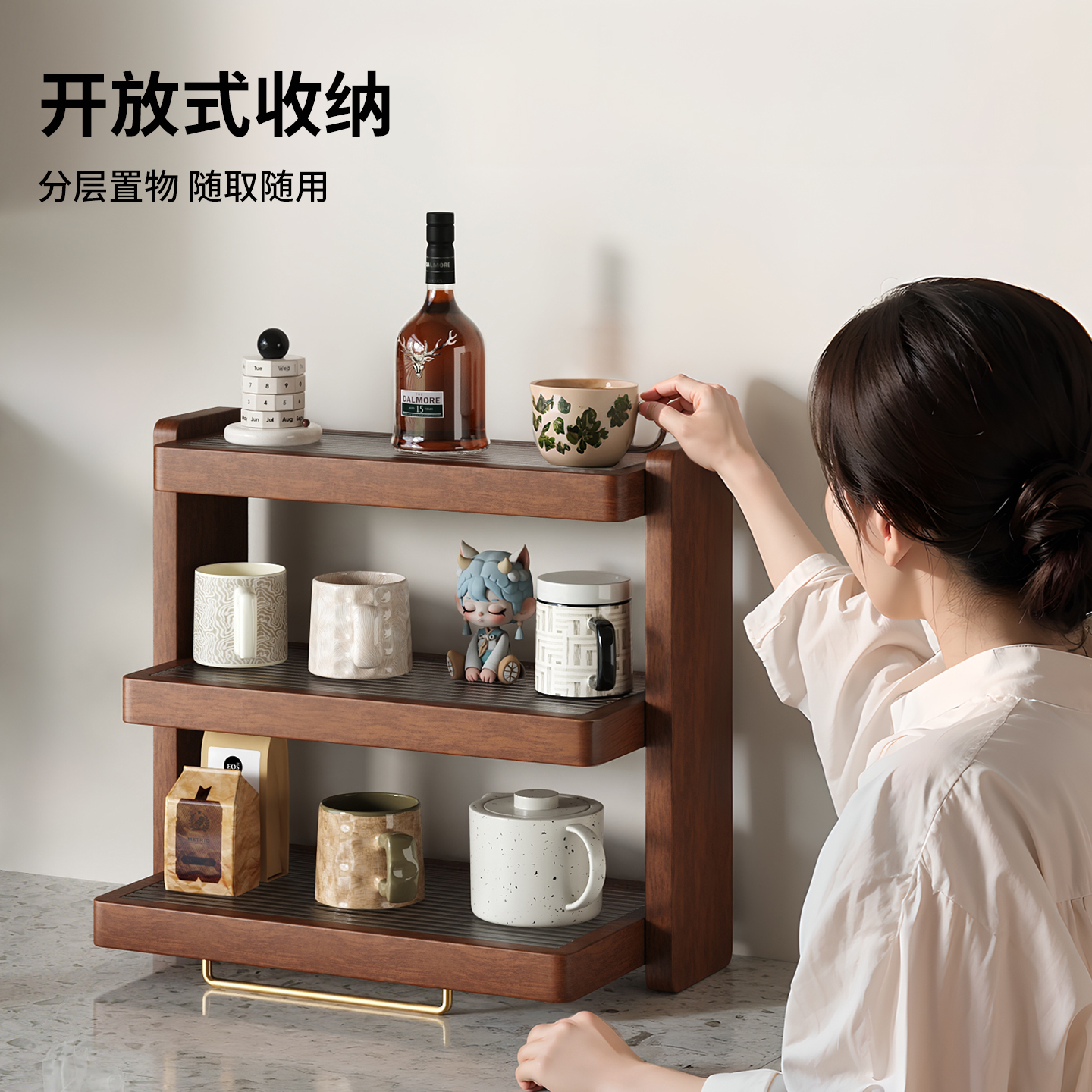 Taza de mesa de comedor de madera sólida Taza de menú Taza de café Taza de agua Taza de mesa