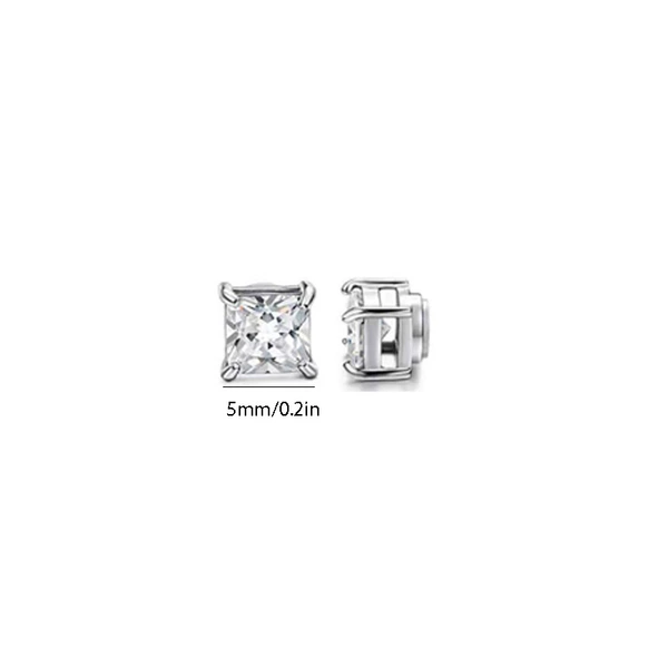 Steel, square, 5mm, 1 pair