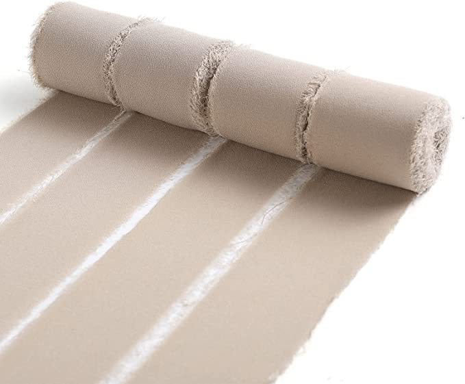 En stock venta al por mayor de gasa deshilachado cinta deshilachada boda tarjeta de felicitación arco decoración ramo de encaje de tela tira