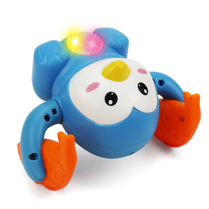 Envío gratuito transfronterizo caminando Flip cubo dibujos animados lindo pato juguete eléctrico para niños música de iluminación controlada por voz TikTok puesto