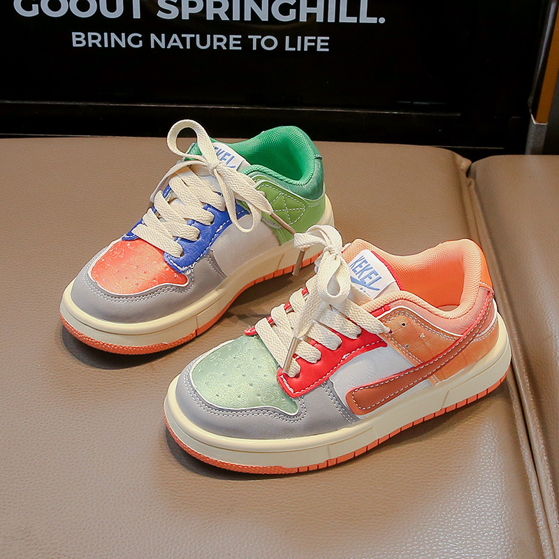 Kinder 2024 Herbst Mandarin Ente Farbe Baby Mädchen Casual Board weiche Sohle Anti Slip Herrenschuhe_voghion.com