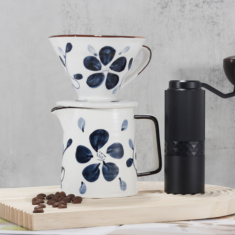 Ceramic V60 Conical Hand Brewed Coffee Set Coffee Filter Cup Hand-painted Japanese Filter Cup Drip Filter Ceramic V60 Conical Hand Brewed Coffee Set Coffee Filter Cup Hand-painted Japanese Filter Cup Drip Filter