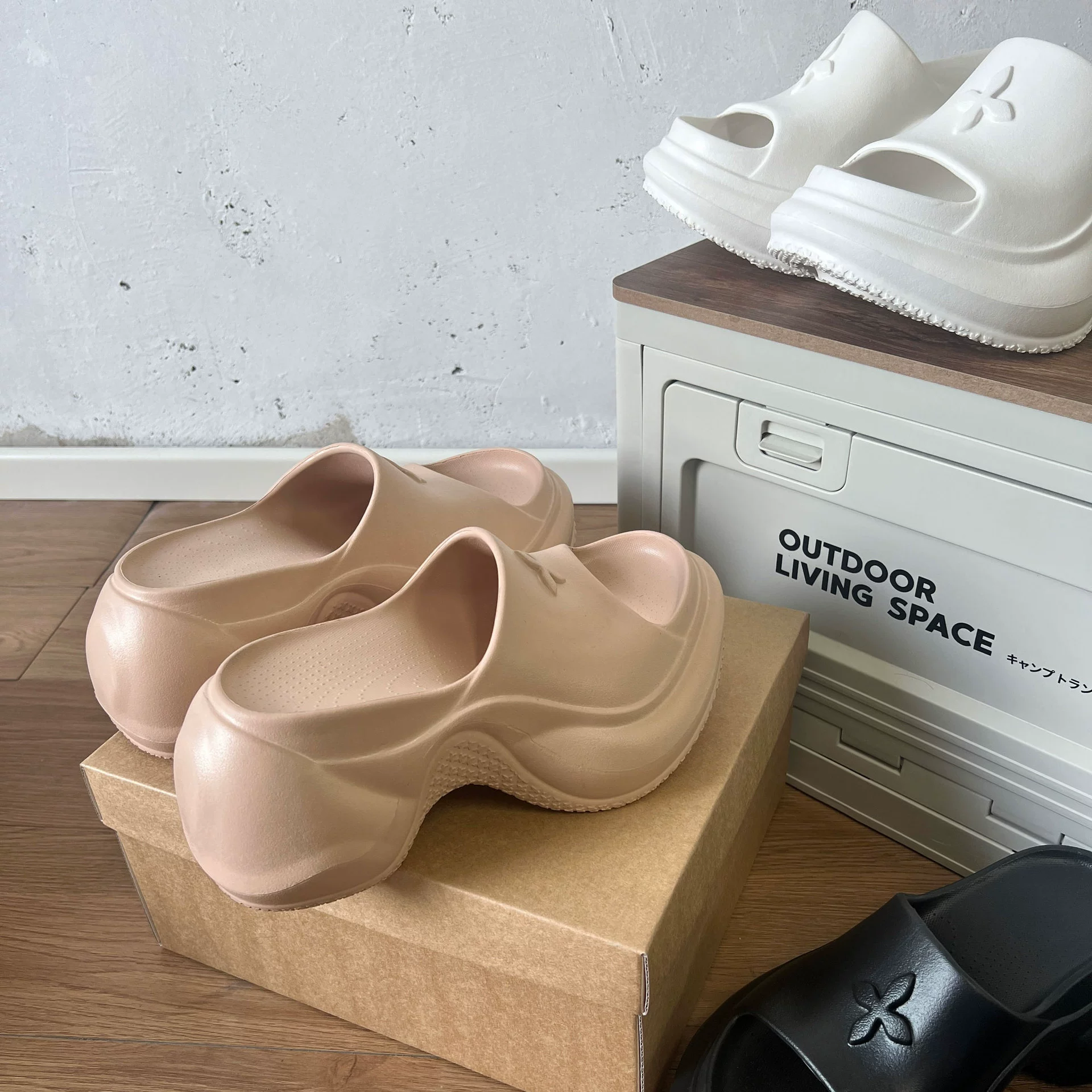 High slippers, обувь, сандалии платформа, слайд, 9.5 см