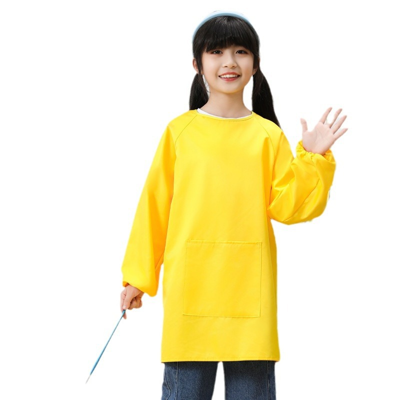 Ropa de dibujo para niños, transpirable e impermeable, de manga larga, niños de mediana edad, anti-vestir, delantal de pintura de jardín de infantes, logotipo personalizado