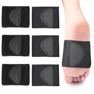 Wholesale flat foot arch support half pad invisible silicone foot protection cover foot valgus correction pad elastic bandage foot pad