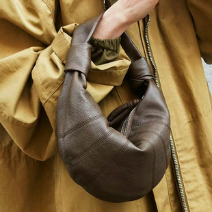 Mini Croissant Shoulder Handbag in Sheepskin for Summer 2025
