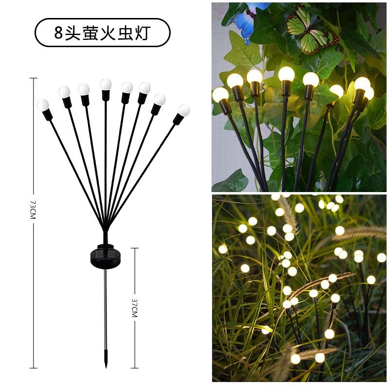電気商卸売り芝生装飾灯led防水地挿灯屋外花園庭灯太陽エネルギーホタル灯|undefined