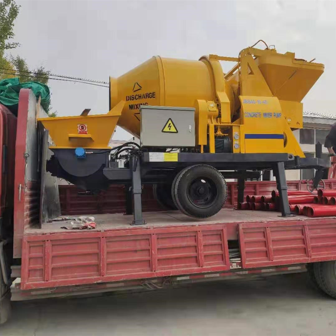 混凝土搅拌输送一体机 搅拌拖泵 搅拌地泵 搅拌泵送一体机 拖泵