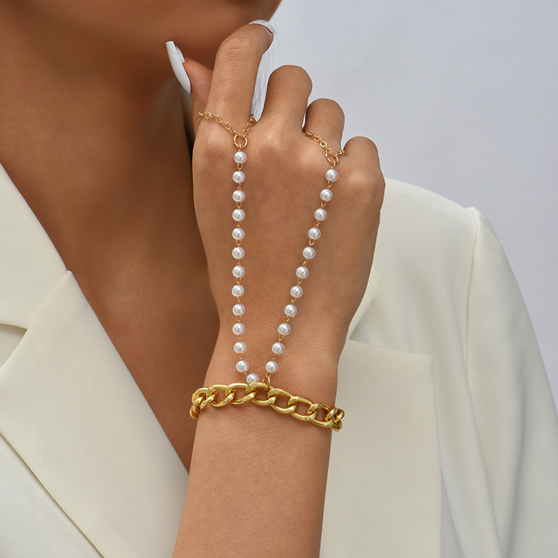 Fashion Creative Alloy Chain Bracelet Pearl Long Jewelry Accessories display picture 2