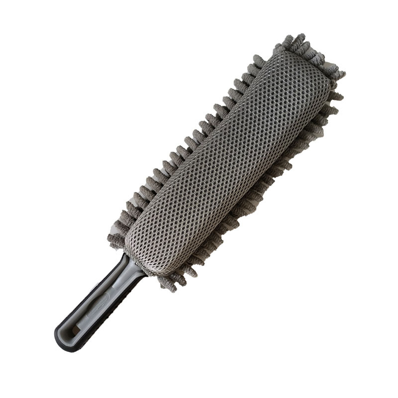 단면 회색 셔닐 먼지떨이