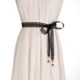 Sweet and Elegant Women's Lace Tie Belt with Skirt Crystal Decoration Thin Waist Chain Bow Narrow Skirt
