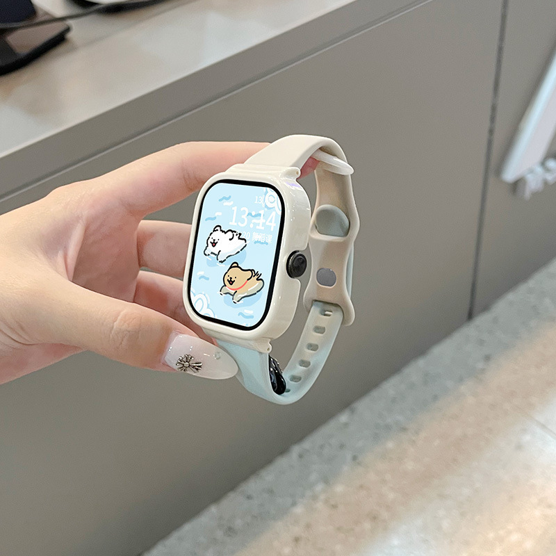 For red rice watch4/3 strap Redmi watch liquid silicone small waist butterfly buckle 2/1 generation youth version