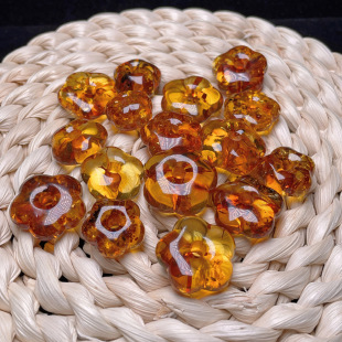 Flower Amber Natural Sunflower Handmade Amber Accessories Beeswax DIY Men's Accessories Women's Bracelets Bracelets Jewelry Wholesale