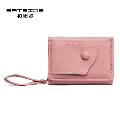 Women's Wallet New 2025 Short Women's Zipper Wallet Tri-fold Pocket Wallet Cute Student Money Clip Wholesale