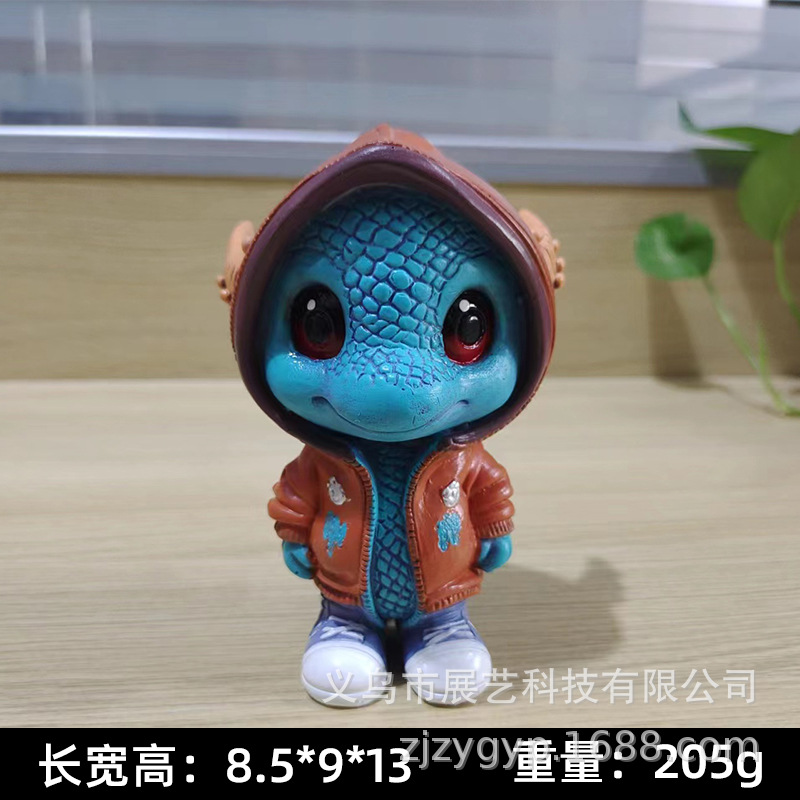 Transfronterizo nueva decoración del hogar dinosaurio elfo decoración de escritorio atmósfera escena diseño artesanía de resina