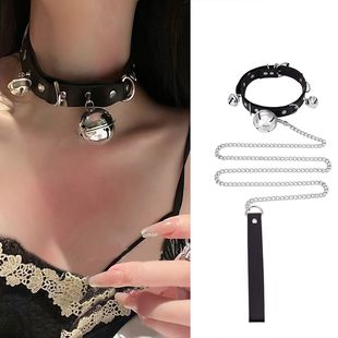Bell Collar Female Neck Belt Chain Neck Ring Male Clavicle Chain Neck Ring Necklace Neck Chain Neck Ring Choker High-Level Sense