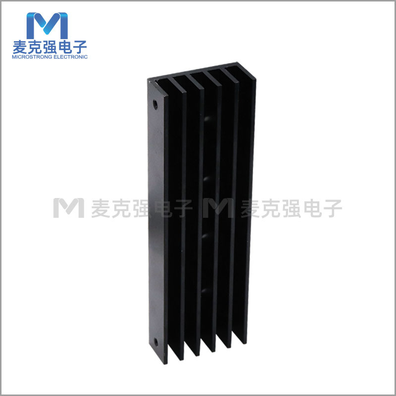铝散热器黑色34*15*110mm 无针六孔 电子元器件专用大尺寸可订