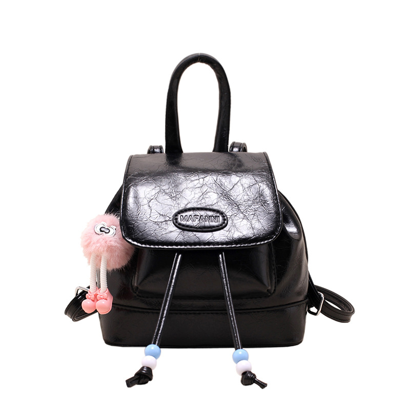 High-end texture pleated women's 2023 new double backpack bags, fashionable, Japanese and Korean simple style handbags_voghion.com