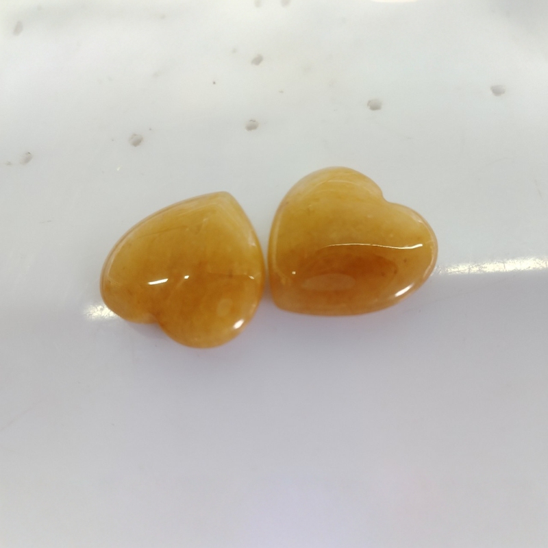 1451-天然水晶石25*6mm無孔愛ハート型石置物半宝石桃心diyアクセサリー|undefined