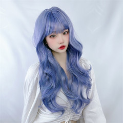 Wholesale European and American-style Harajuku Wigs for Women: Long Curly Hair with Airy Bangs, Grandma-Gray Wig Caps, and Lolita Extension Hair