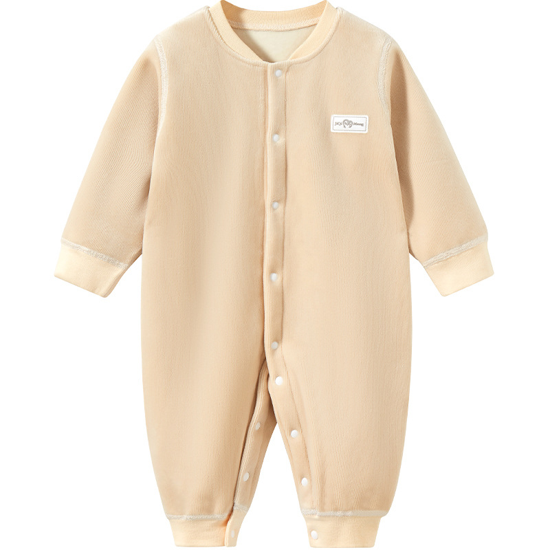 Mono de bebé para otoño e invierno, ropa unisex para recién nacidos, mono cálido de forro polar, ropa para dormir, traje para gatear, conjunto de otoño para bebé