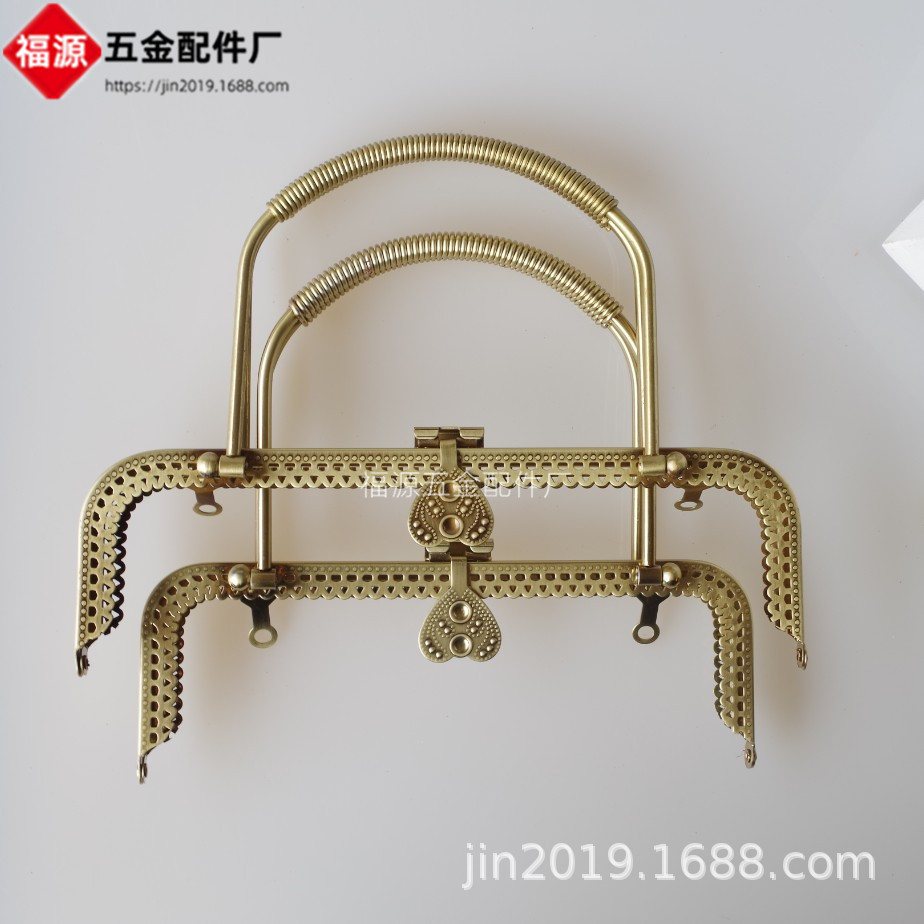 20.5cm 双提手碎花口金 18cm方形双手挽五金配件批发  每尺寸50起