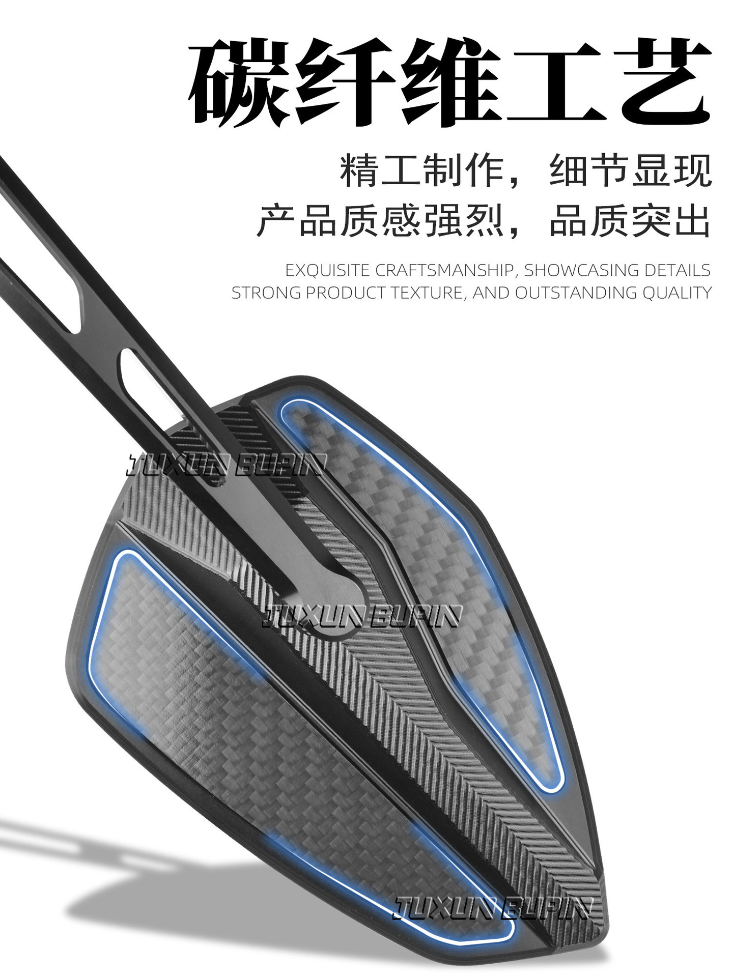 Suitable for Niu Nx/Fxt Ninebot M5 100 Extreme Core Ae5 Electric Scooter Motorcycle Folding Carbon Fiber Rearview Mirror