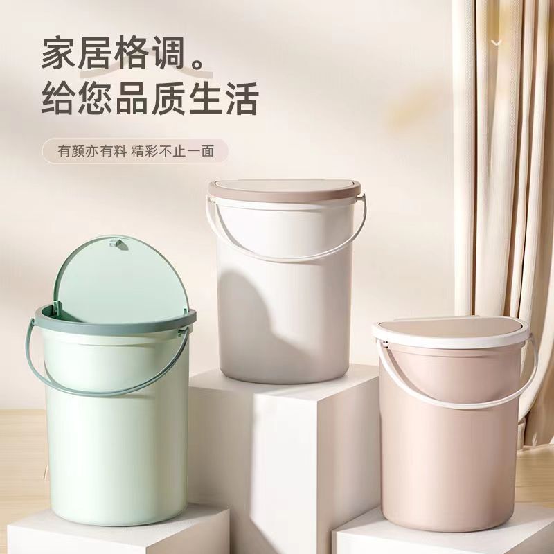Plastic Wall-Mounted Trash Can for Bathroom, Kitchen, Cabinet Door, Toilet, Hanging, Adhesive, Garbage Sorting, No Drilling Required