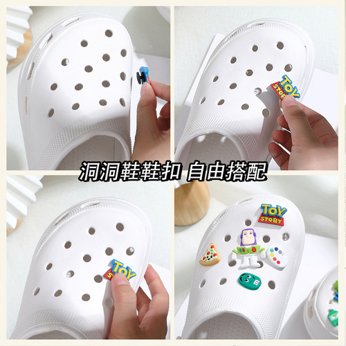 Crocs diy accessories shoe flowers cute cartoon plastic shoe buckles decorative buckles handmade slippers buckle accessories wholesale