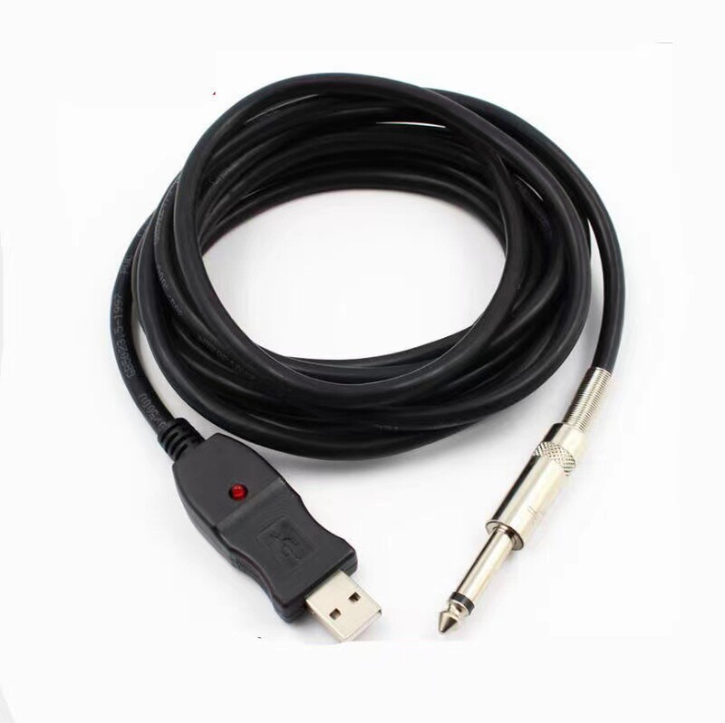 USB to xlr cannon audio cable USB to 6.35 guitar cable computer electronic piano electric guitar audio recording
