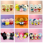 8寸三款可选可爱卡通毛绒玩具系列抓机玩偶娃娃机公仔现货批发