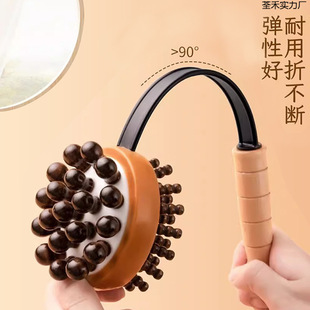 Air Bag Hammer, Wooden Air Bag Massage Hammer, Tapping Back Meridians, Wooden Silicone Slapping Hand, Neck Massage Brush