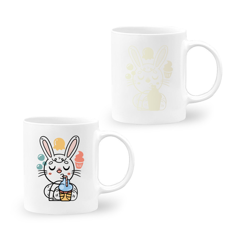 Creativo transfronterizo patrón de vidrio que cambia de color sensible a la temperatura impresión personalizada jarra de cerveza fría para el hogar taza de alto valor