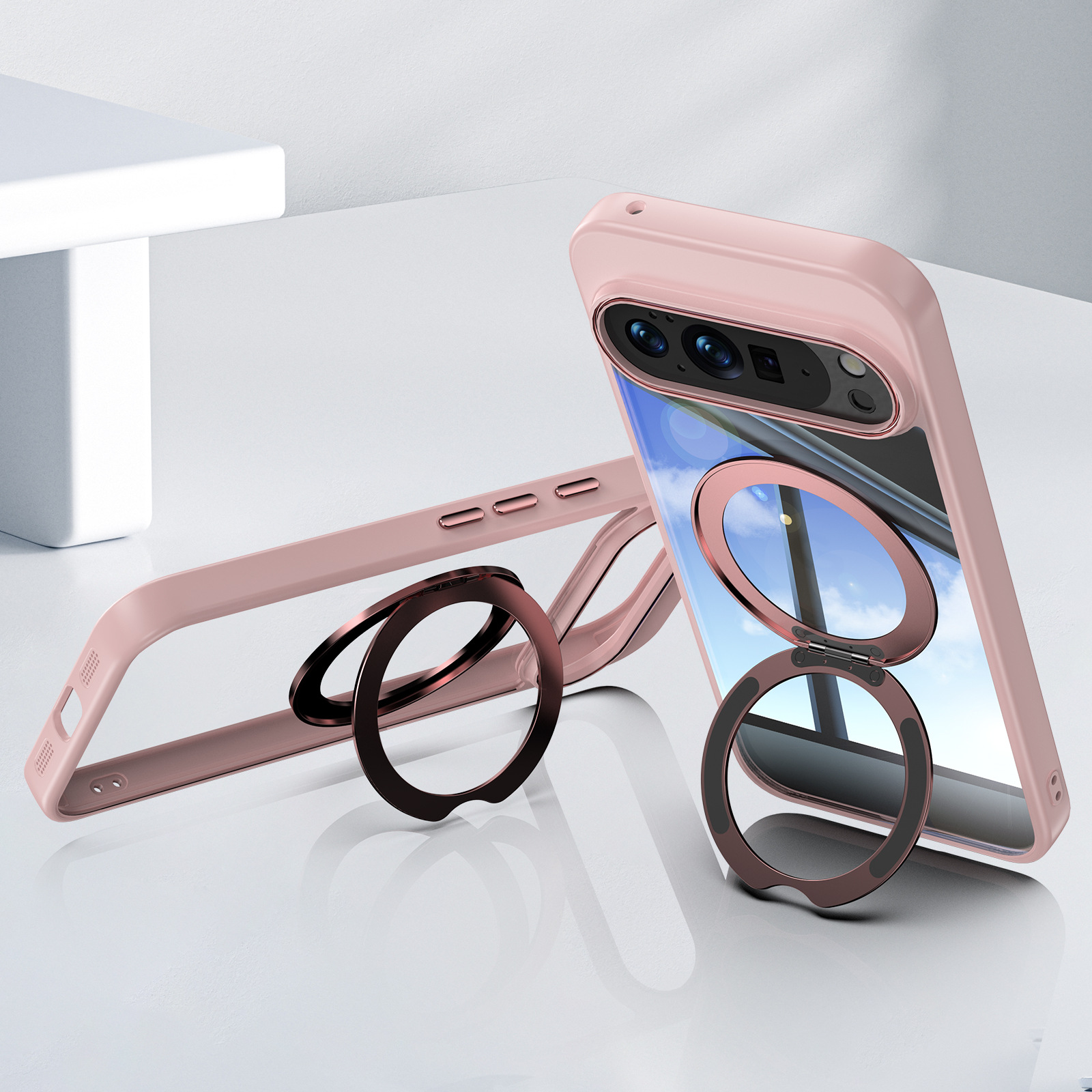 Magnetic Case For Google Pixel 10 Pro Xl With Rotating Kickstand_voghion.com