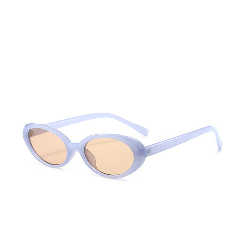 [Metal hinge] Small frame egg-shaped European and American sunglasses men's retro new cross-border glasses UV protection sun glasses 