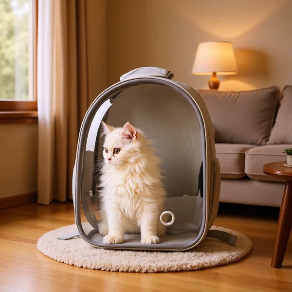Cat Carrier Pet Space Capsule Large Capacity Cat Backpack Small Dog Carrier Chest Shoulder Breathable Pet Bag Side Opening