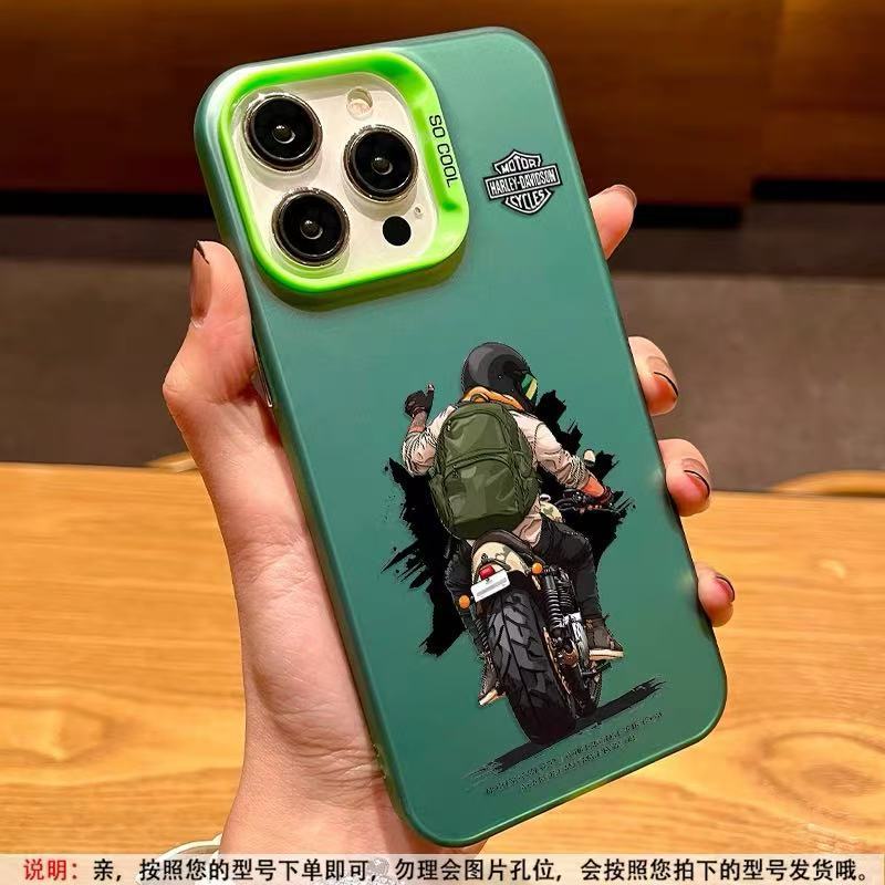 Nuevo chico motociclista para iPhone 16 funda para teléfono móvil Apple 15promax/14 /13pro12 Europa y América 11