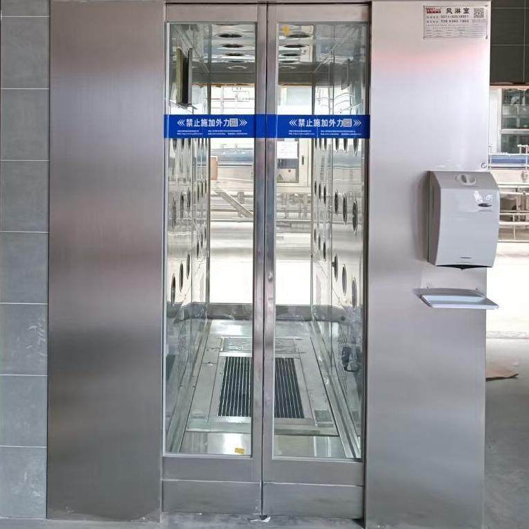 食品车间  中央厨房  洁净车间  电子厂房  304不锈钢语音风淋室