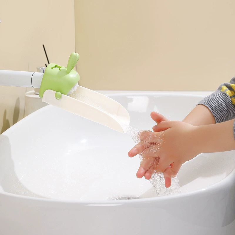 Children's cartoon plastic hygienic faucet extender, waterproof cute rabbit